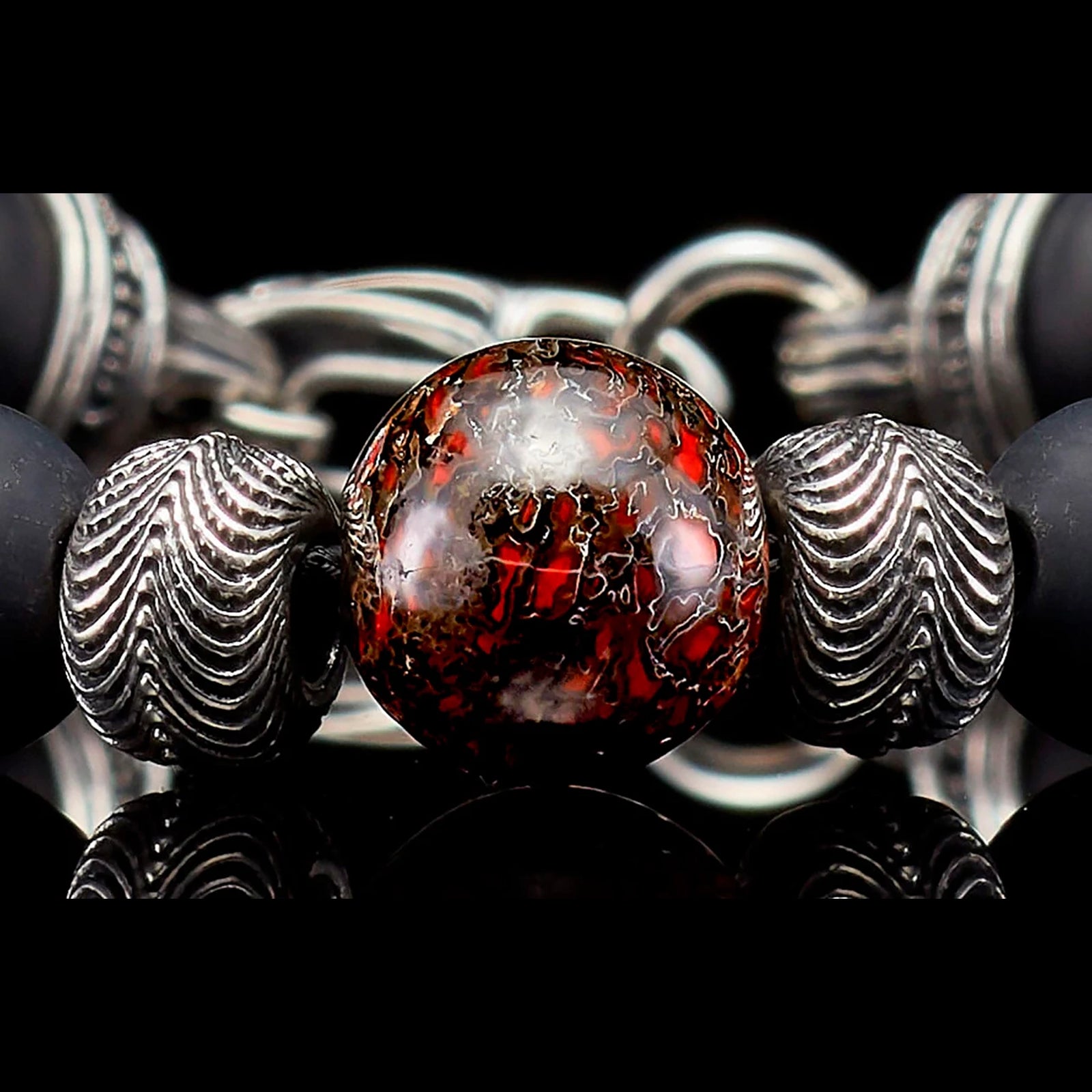 William Henry Magma Beaded Bracelet
