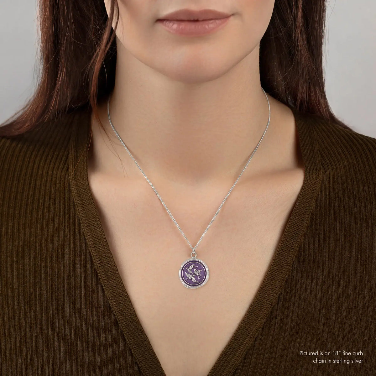Birds of a Feather (Mystic Violet) Talisman Necklace