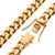 8mm 18K Gold Plated Stainless Steel Miami Cuban Chain 8.0" Bracelet BR15011GP-0880