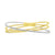 14K Yellow & White Gold 0.47cttw. Diamond Triple Strand Flexible Bracelet