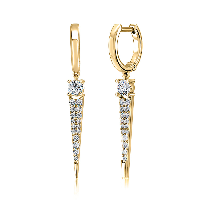A. Jaffe 14K Yellow Gold 0.46cttw. Diamond Drop Earrings
