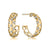 A. Jaffe 14K Yellow Gold 0.48cttw. Diamond Quilted Hoop Earrings
