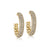 A. Jaffe 14K Yellow Gold 0.88cttw. Pavé Diamond Quilted Medium Hoop Earrings