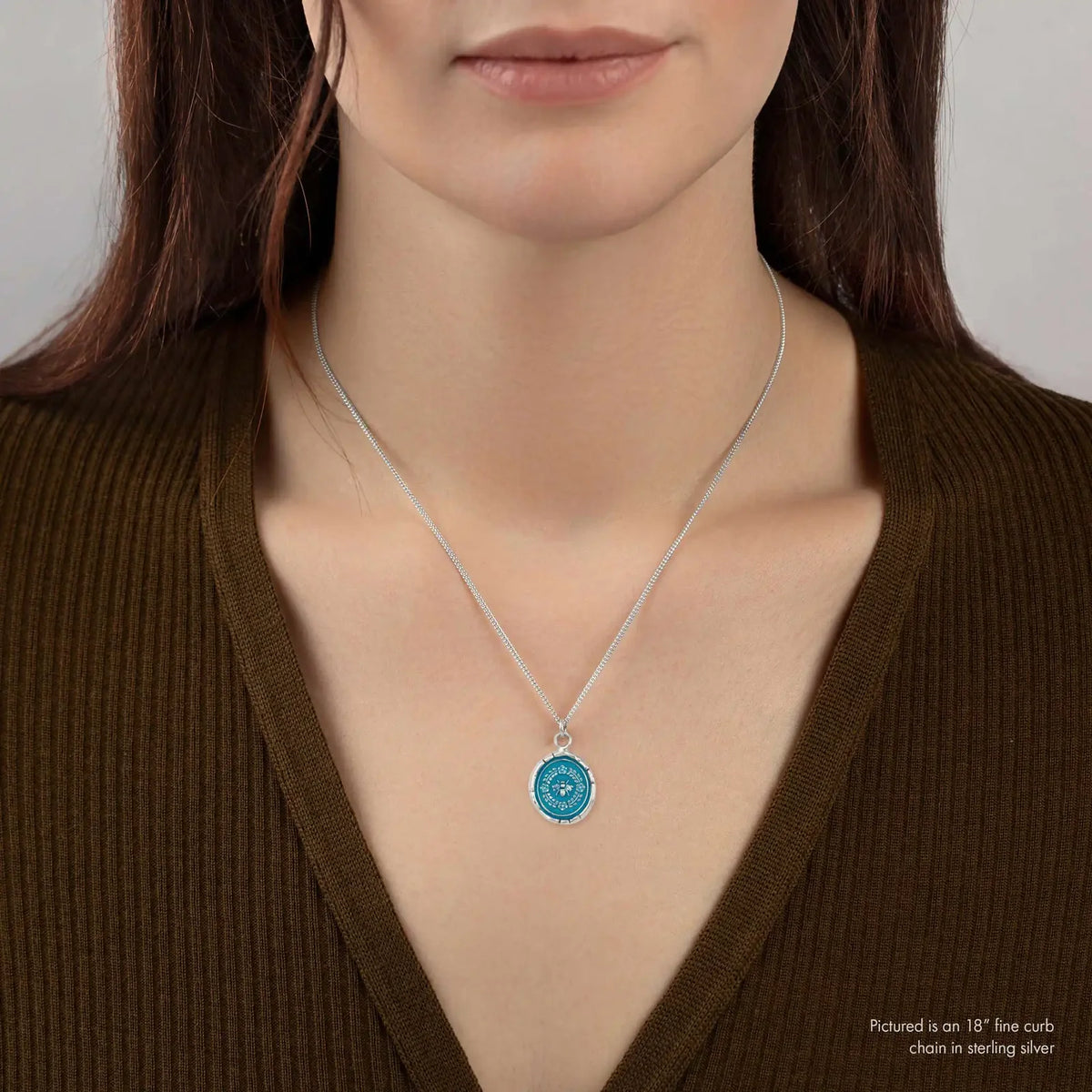 Honeybee (Capri Blue) Talisman Necklace