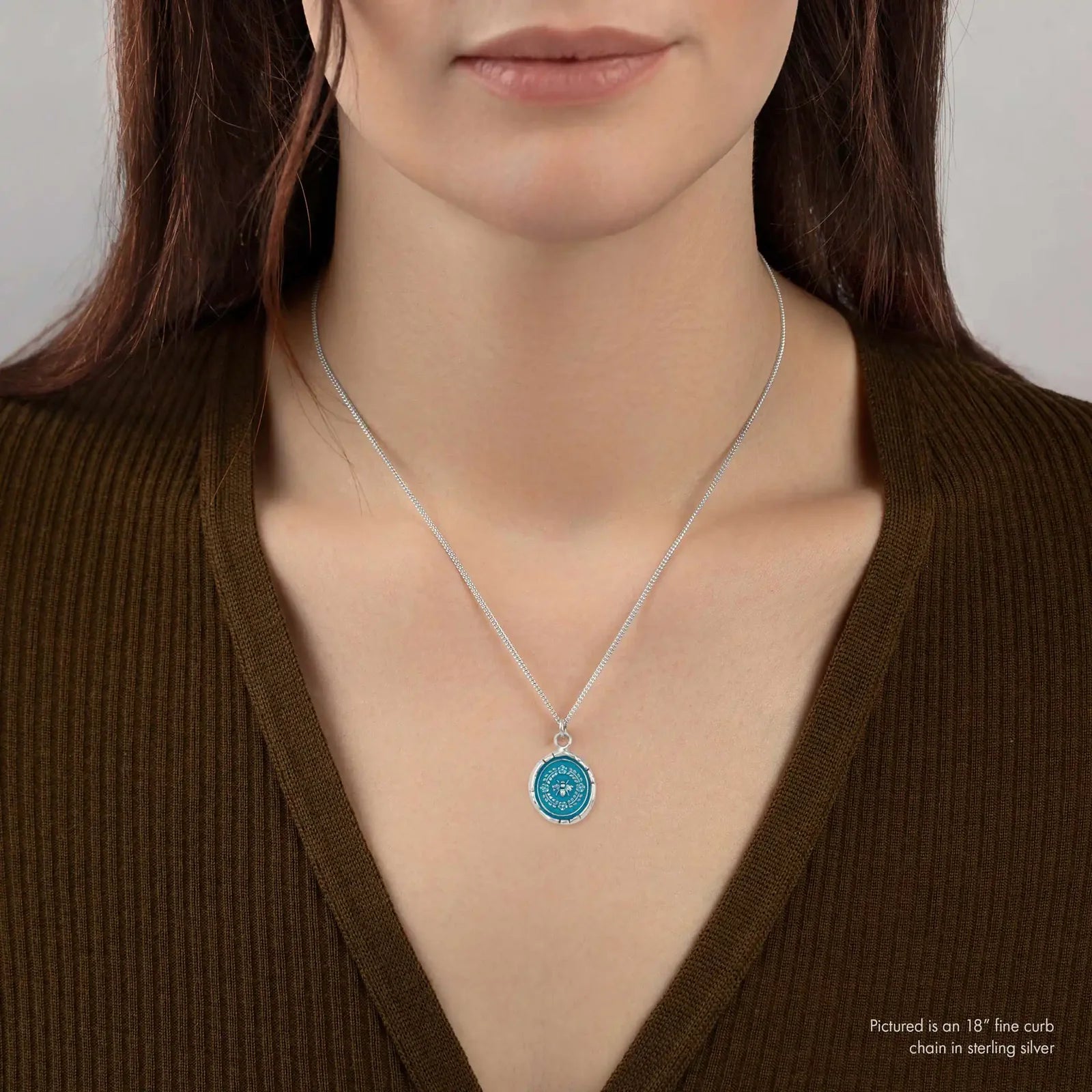 Honeybee (Capri Blue) Talisman Necklace