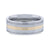 Thorsten Lazio Tungsten Grooved Edge Wedding Band w/ 14K Yellow Gold Inlay (8mm) W1428-GIGE