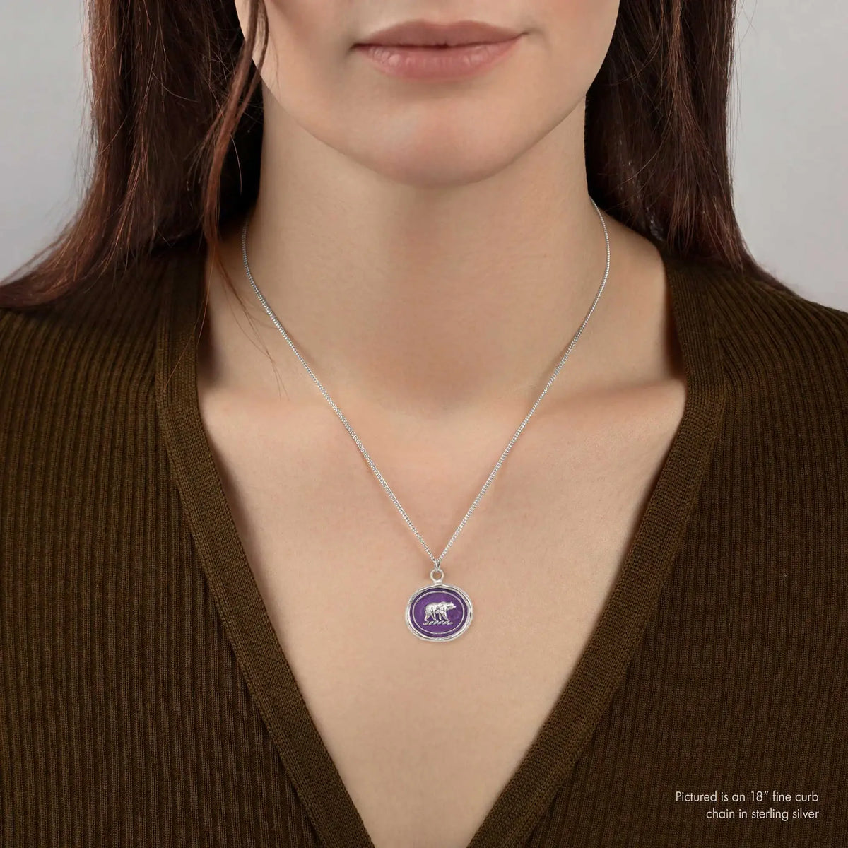 Mother Bear (Mystic Violet) Talisman Necklace