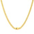 6mm 18K Gold Plated Stainless Steel Miami Cuban Matte Finish 22" Chain with Genuine Black Sapphire 18K Gold Plated Box Clasp NK659GP-622