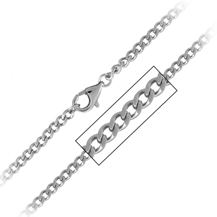 4mm Stainless Steel Curb Chain 22" NSTC0151-22