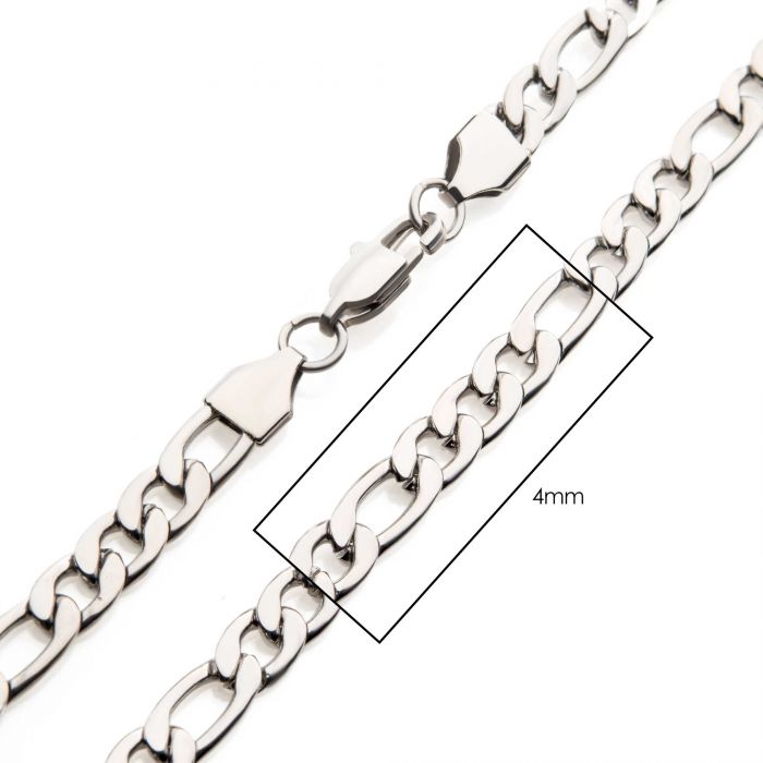 4mm Stainless Steel Figaro Chain 20" NSTC0204-20