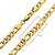 6mm 18K Gold Plated Stainless Steel Figaro Chain 22" NSTC0206G-22