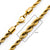 4mm 18K Gold Plated Stainless Steel Rope Chain 22" NSTC0304G-22