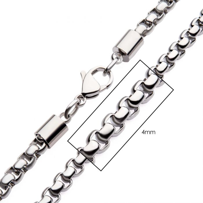 4mm Stainless Steel Bold Box Chain 20" NSTC1304-20