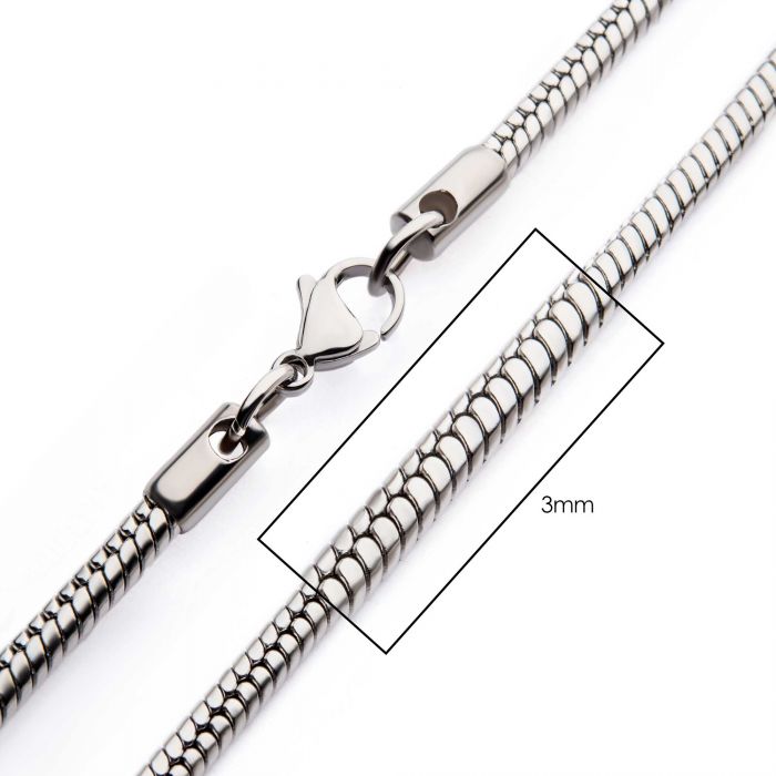 3mm Stainless Steel Rattail Chain 22" NSTC1503-22