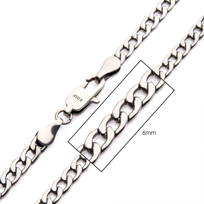 6mm Stainless Steel Classic Curb Chain 20" NSTC1606-20