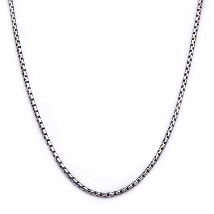 3mm Stainless Steel Oxidized Boston Link Chain 20&quot; NSTC1903AT-20