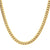 8mm 18K Gold Plated Stainless Steel Miami Cuban 24" Chain With Precision Set Cubic Zirconia Box Clasp NSTC2108-24GP