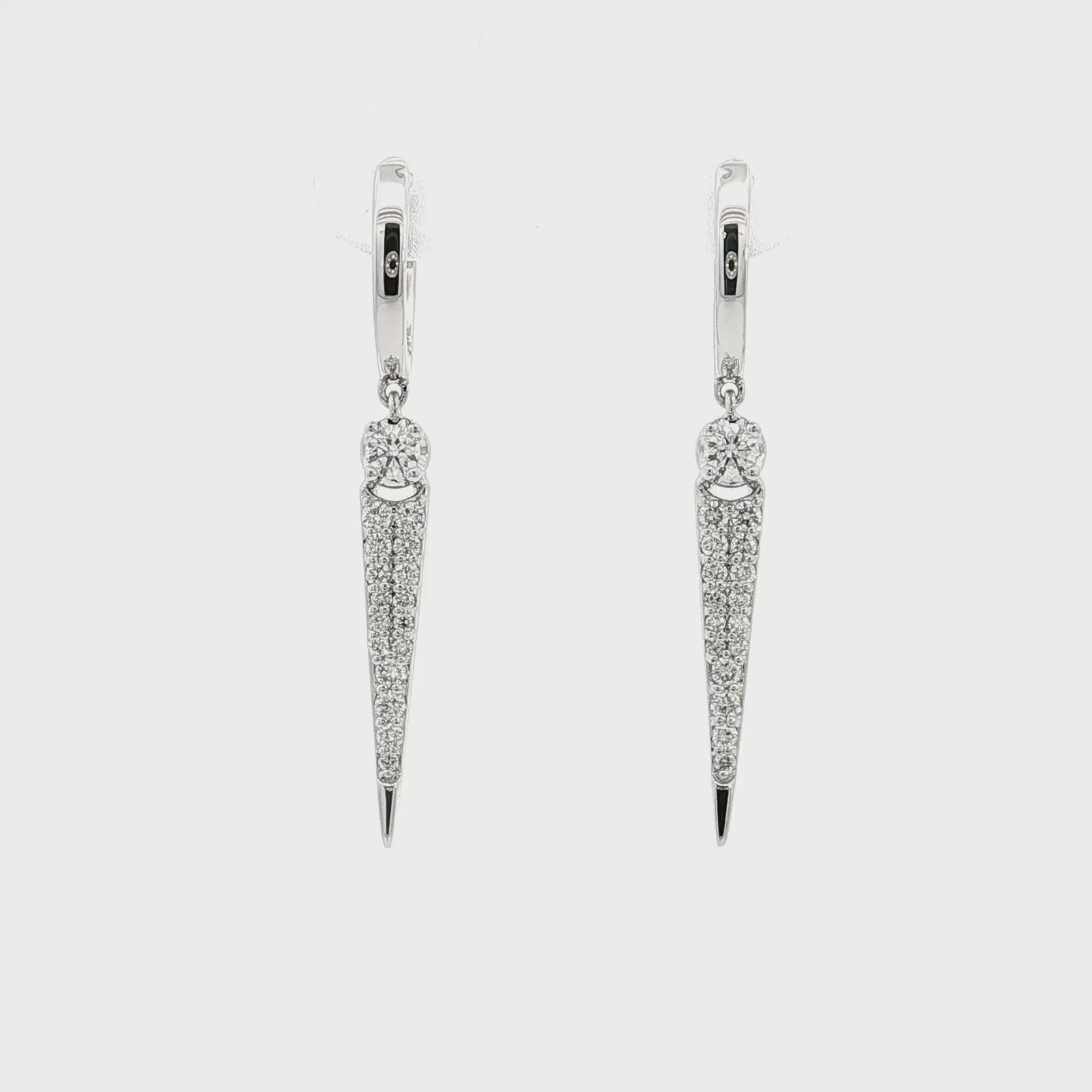 A. Jaffe 14K White Gold 0.46cttw. Diamond Drop Earrings