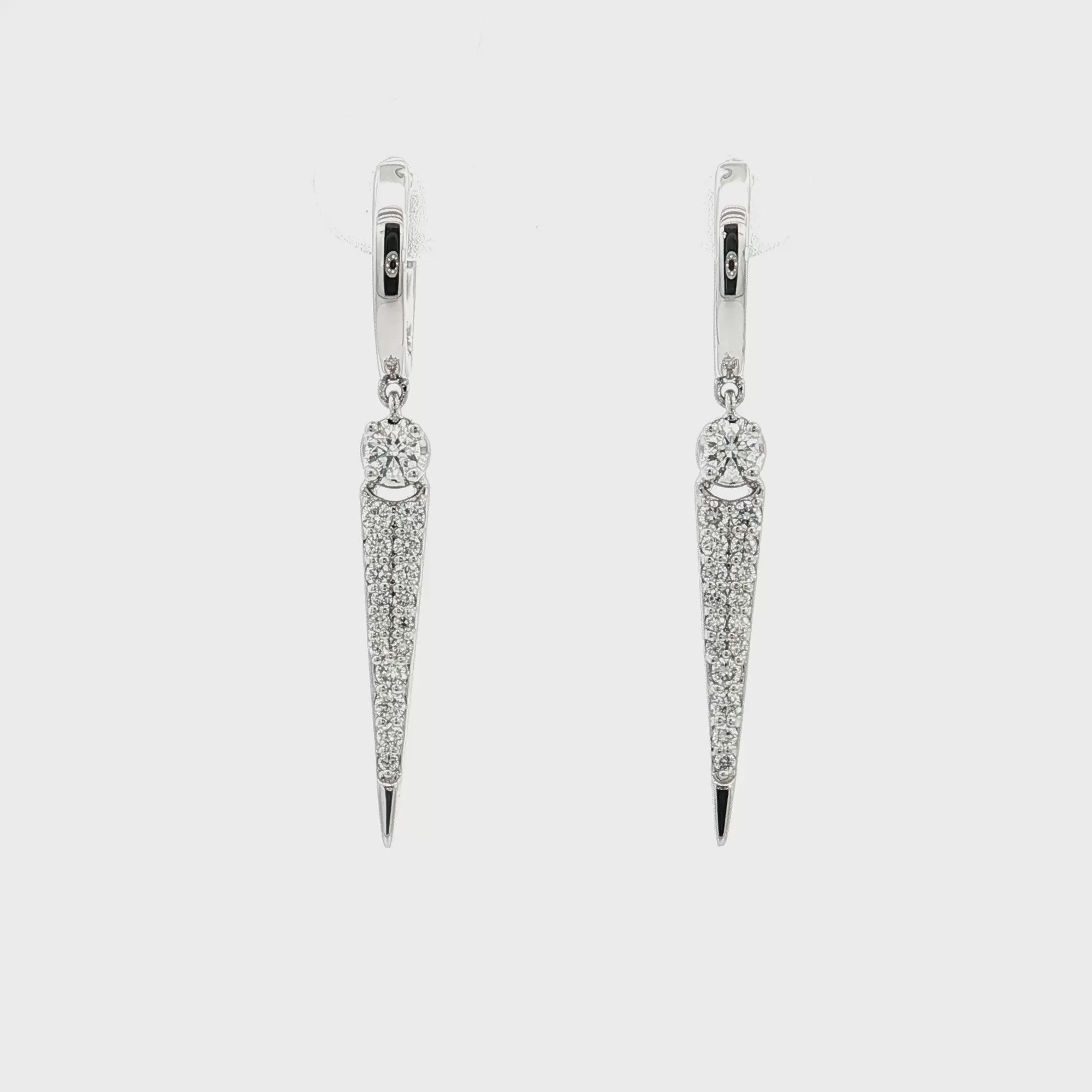 A. Jaffe 14K White Gold 0.46cttw. Diamond Drop Earrings