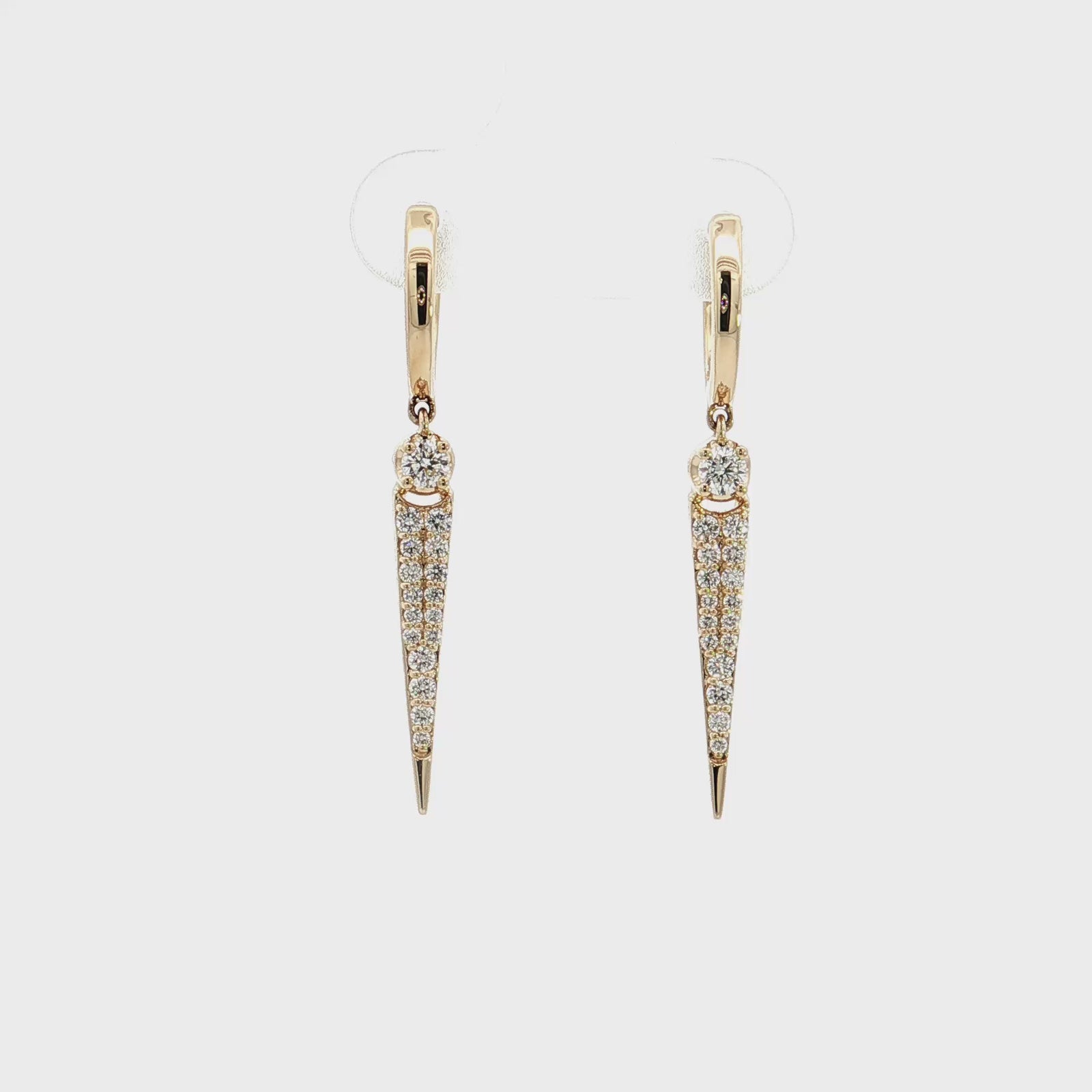 A. Jaffe 14K Yellow Gold 0.46cttw. Diamond Drop Earrings