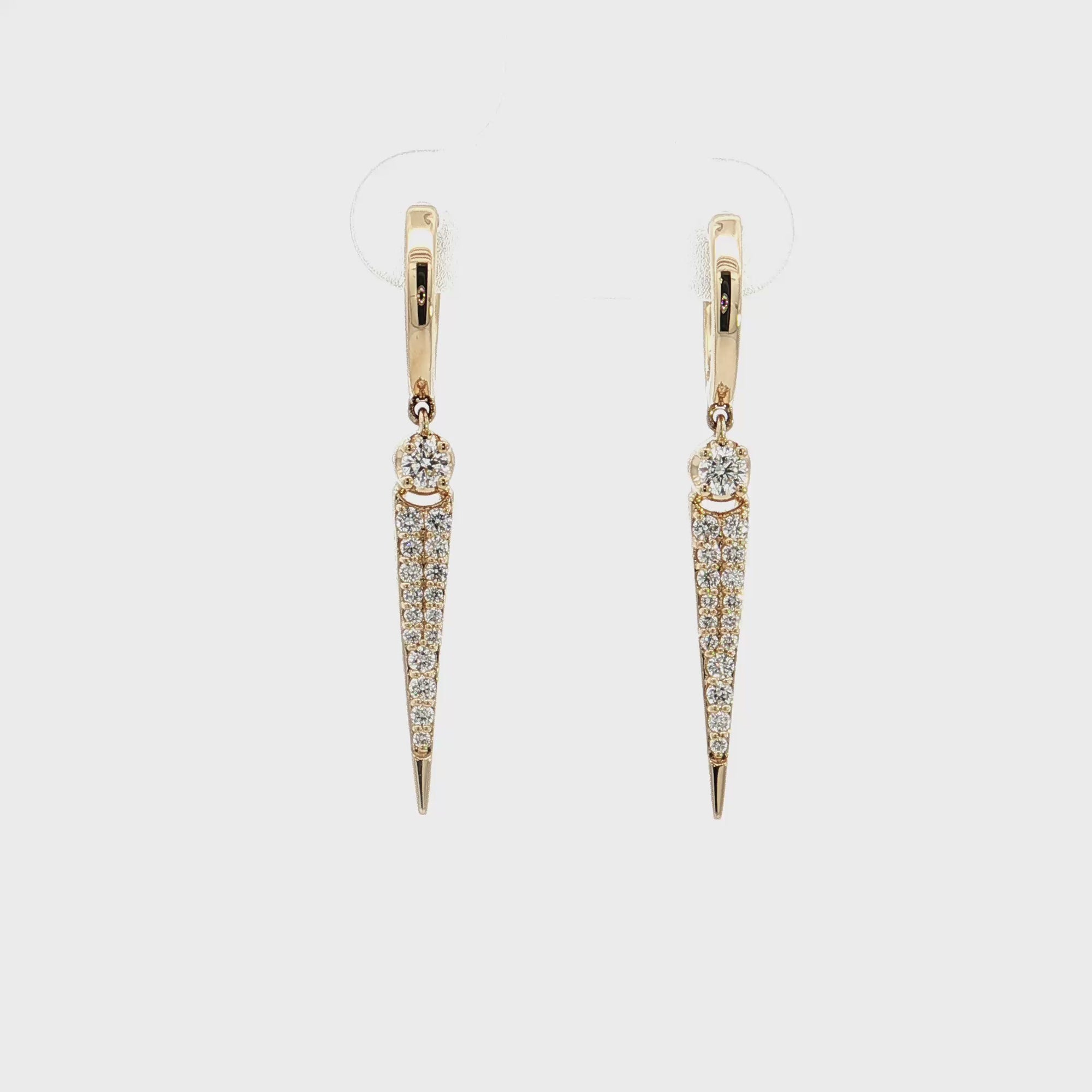 A. Jaffe 14K Yellow Gold 0.46cttw. Diamond Drop Earrings