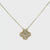 14K Yellow Gold 0.37cttw. Diamond Single Motif Clover Necklace