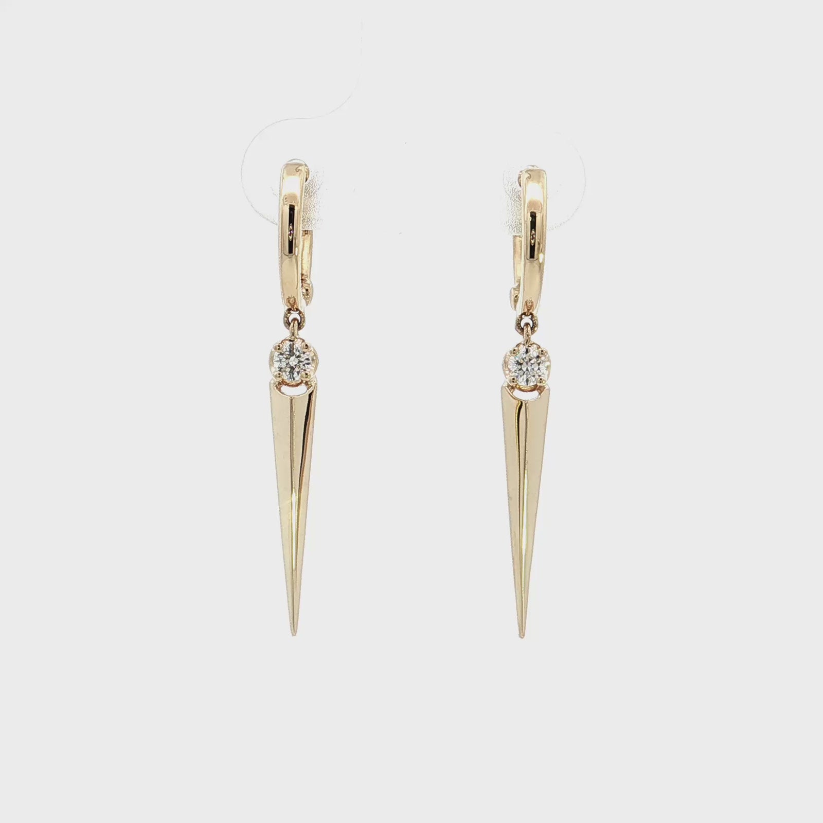 A. Jaffe 14K Yellow Gold 0.15cttw. Diamond Drop Earrings