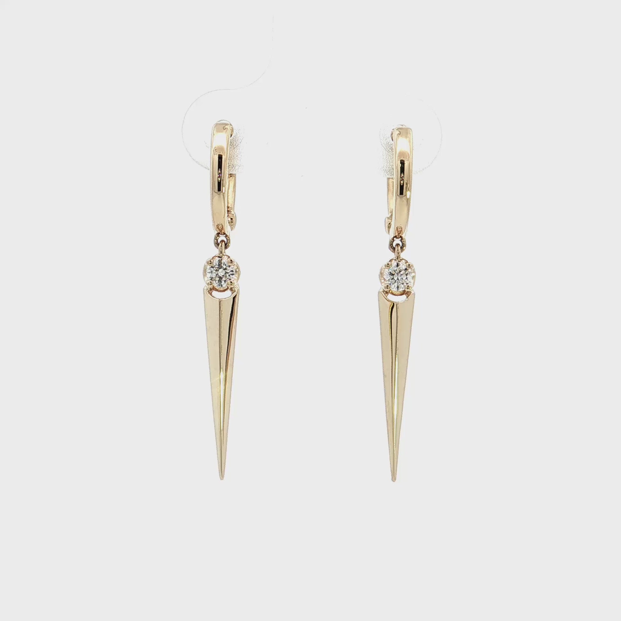 A. Jaffe 14K Yellow Gold 0.15cttw. Diamond Drop Earrings