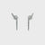14K White Gold 0.23cttw. Diamond Curved Dangle Earrings