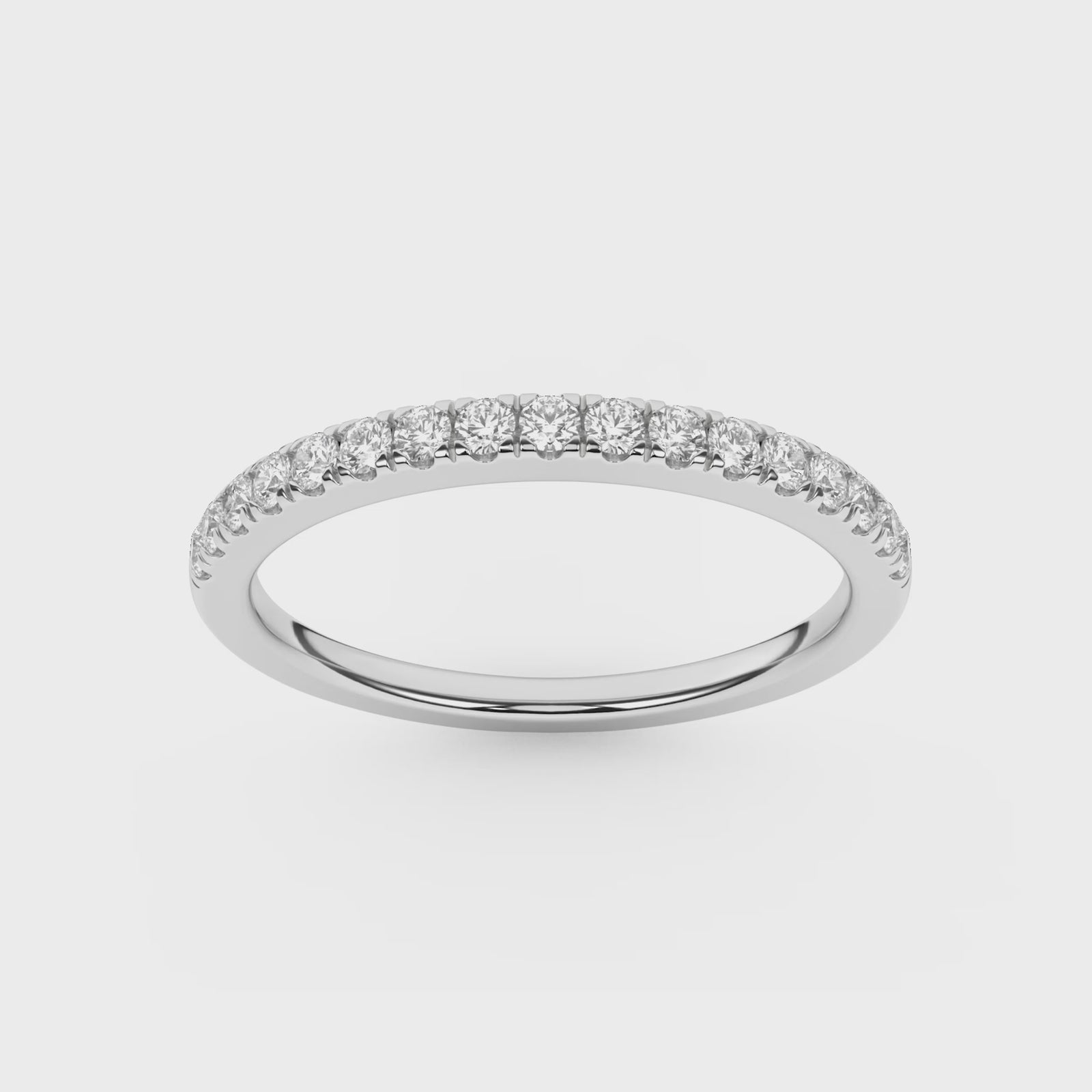 1/4 Carat Round Lab Grown Diamond 14K Gold Anniversary Band