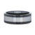 Thorsten Huskey Ceramic Wedding Band w/ Tungsten Inlay & Flat Polished Edges (8mm) W8995-SCIP