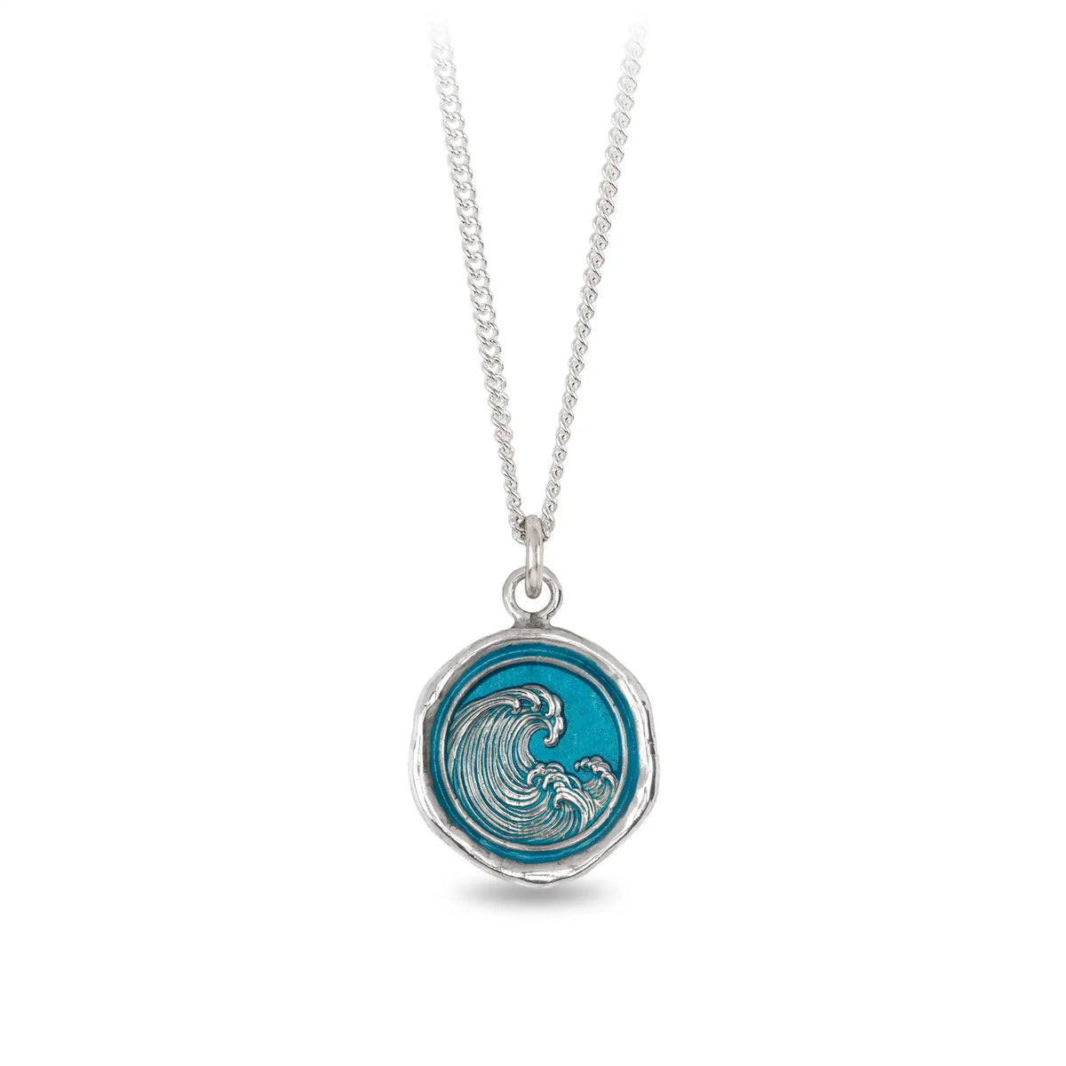 Wave (Capri Blue) Talisman Necklace