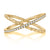 A. Jaffe 14K Yellow Gold 0.16cttw Diamond Crossover Quilted Fashion Ring