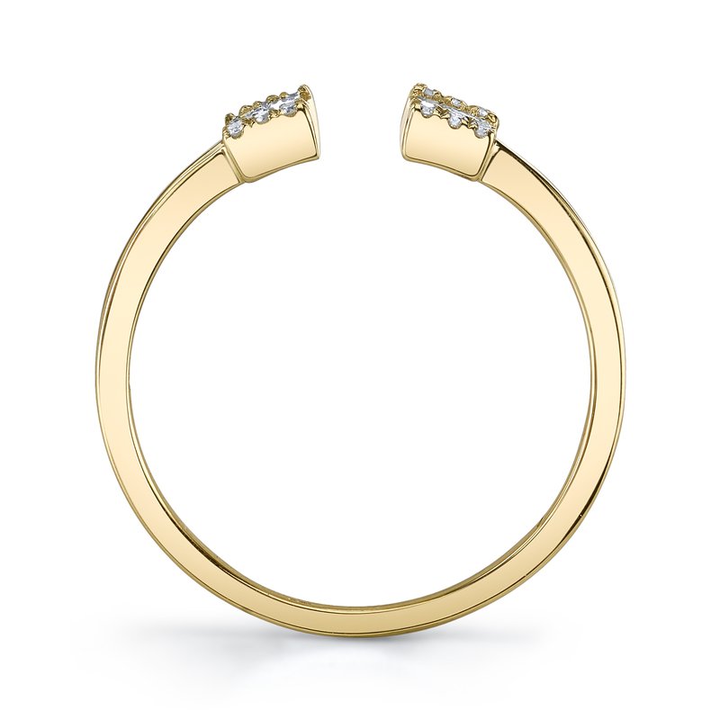 14K Yellow Gold 0.21ct. Baguette Diamond Accent Fashion Ring