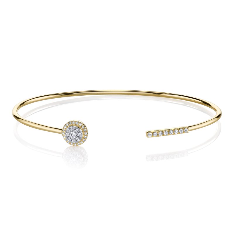 18k Gold Diamond Cuff Bracelet - Michele Mercaldo Jewelry