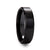 Thorsten Yorkshire Brushed Finish Black Ceramic Wedding Band w/ Beveled Edges (6-8mm) W4056-BCBB