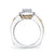 Mars Bridal Timeless Two-Tone Cushion Halo w/ Crown & Intricate Filagree Detail Diamond Engagement Ring 26047TT