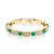 14K Yellow Gold 0.15ct. Diamond & 0.25ct. Emerald Stackable Fashion Ring