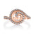 14K Rose Gold 0.52ct. Swirling Diamond Fashion Ring