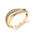 14K Yellow Gold 0.18ct. Diamond Contrasting Split Fashion Ring