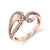 14K Rose Gold 0.44ct. Swirling Diamond Fashion Ring