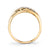 14K Yellow Gold 0.15ct. Diamond Contrasting Crossover Fashion Ring