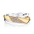 14K Two-Tone Gold 0.11ct. Diamond Contrasting Crossover Fashion Ring