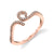 14K Rose Gold 0.15ct. Curving Diamond Accent Fashion Ring