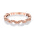 14K Rose Gold 0.09ct. Diamond Milgrain Detailing Stackable Fashion Ring