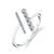 14K White Gold 0.08ct. Diamond Asymmetric Fashion Ring