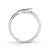 14K White Gold 0.08ct. Diamond Asymmetric Fashion Ring