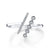 14K White Gold 0.08ct. Diamond Asymmetric Fashion Ring