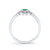 14K White Gold 0.24ct. Emerald & 0.35ct. Diamond Filigree & Milgrain Detailing Fashion Ring