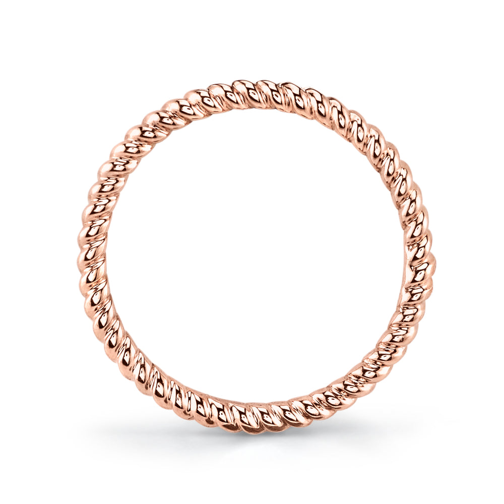 14K Rose Gold Twisted Stackable Fashion Ring